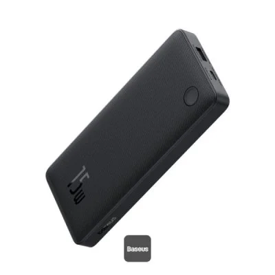 Os-Baseus Airpow Lite Power Bank 10000Mah 15W Cosmic Black (With Simple Series Data Cable Usb To Type-C 30Cm Black)
